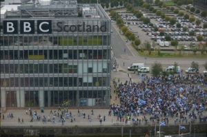 Public protest against the BBC.